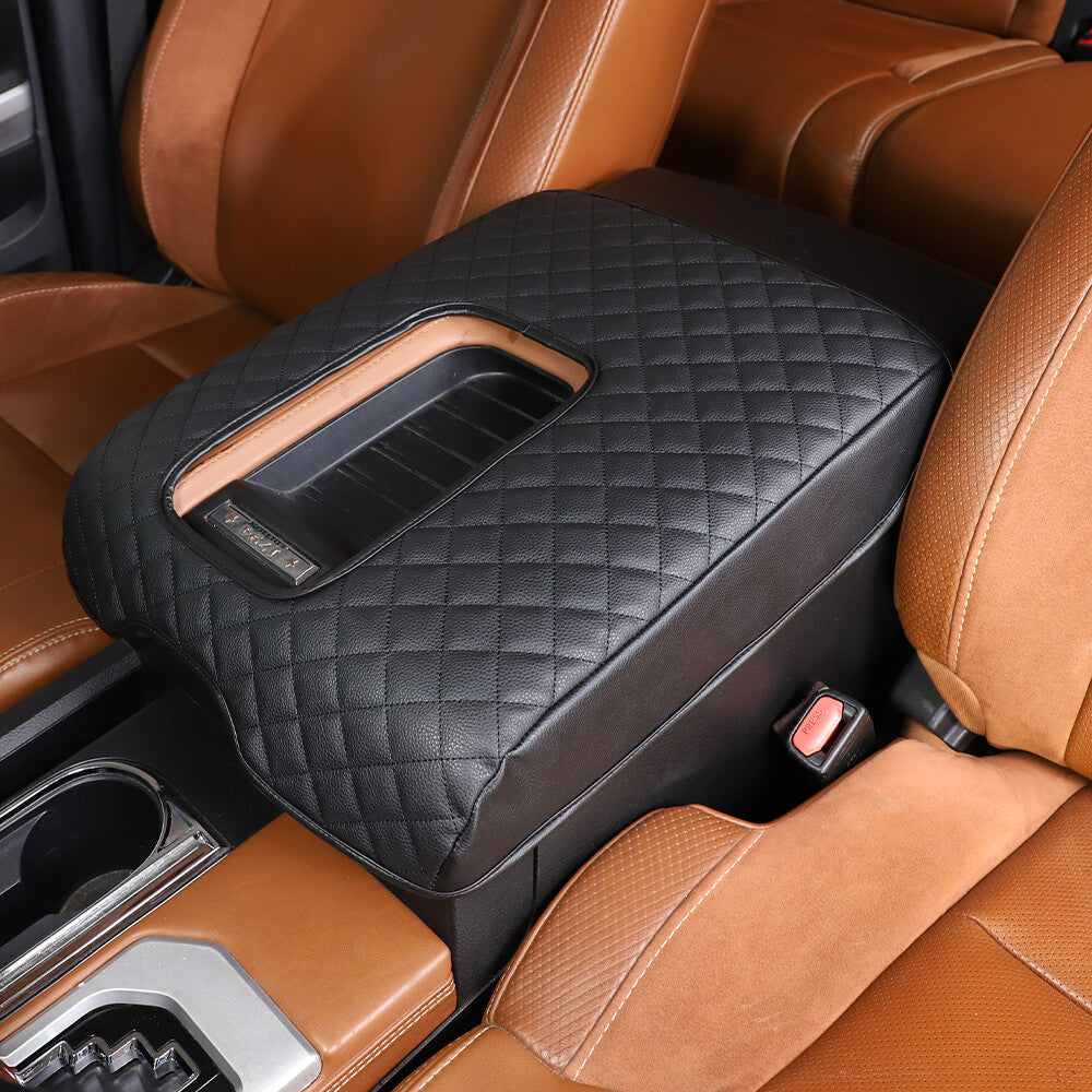 Black ABS center-mounted Cosole cup holder storage box for Toyota Tacoma 2016 - 2020 USA.