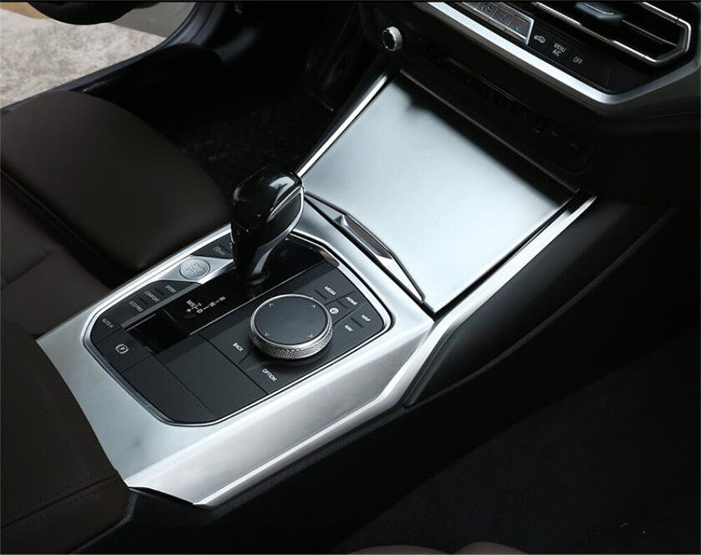 Silver ABS Central Console Gear Shift Panel Cover for BMW 3 Series G20 G28 2020+