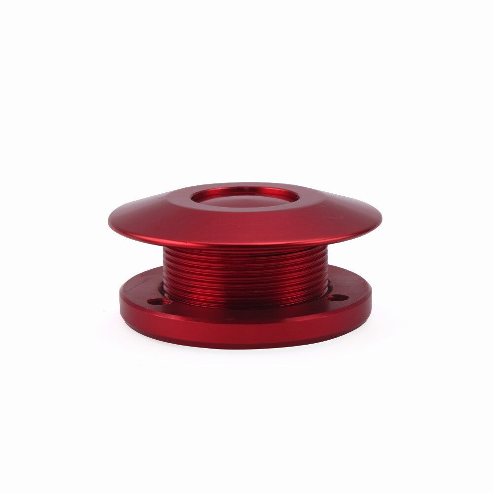 Red Push Button Billet Round Hood Pins Lock Clip Kit Engine Bonnets Lock