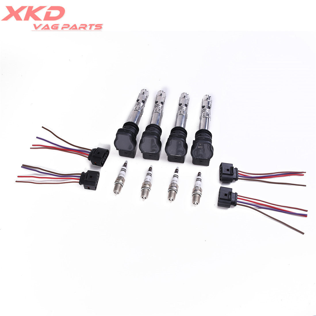 Ignition coil and spark plug kit for Volkswagen for Golf , for Passat , and for Audi seats 1.8T 06B905115R