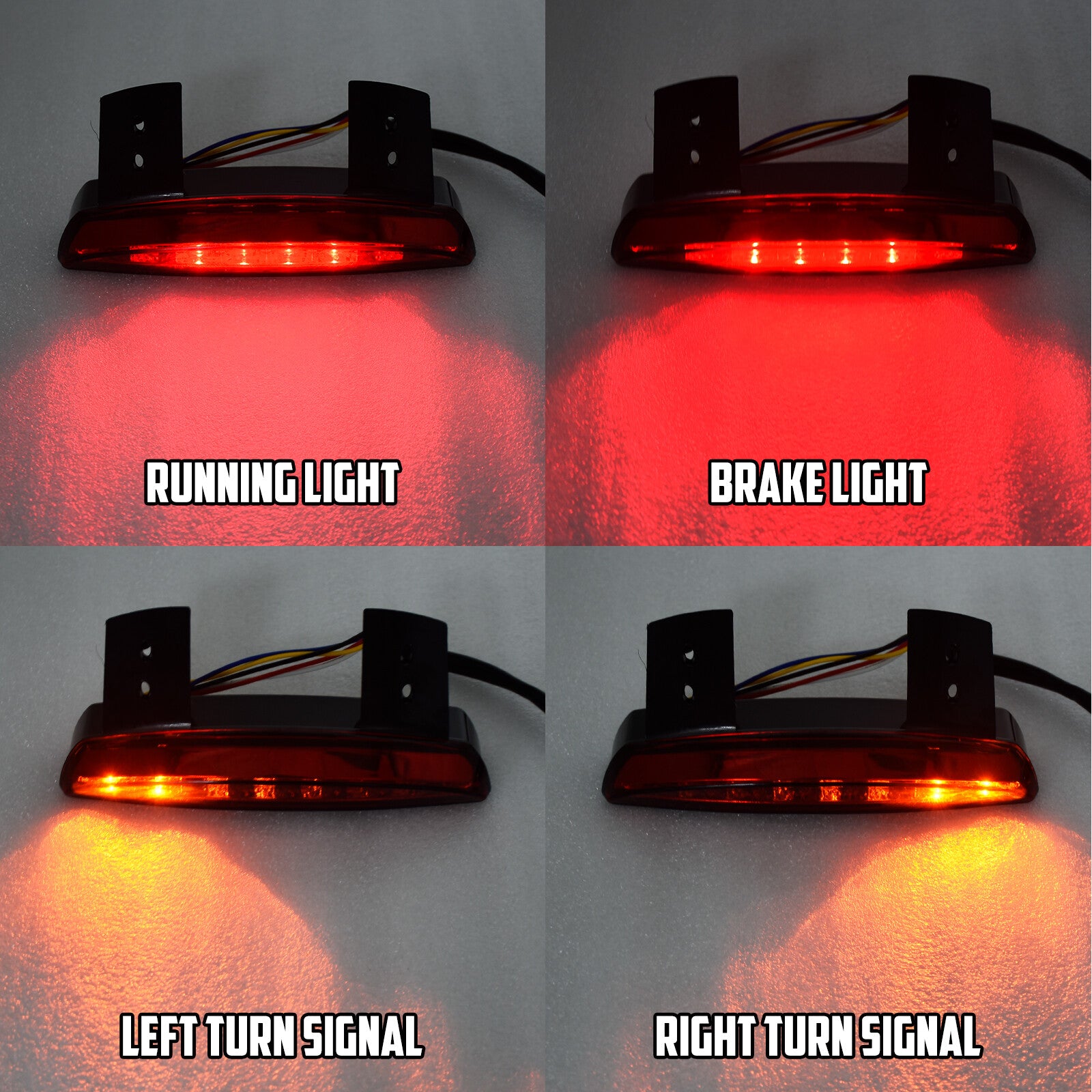 Red Lens Turn Signal Rear Brake Tail Light Fit for Harley Sportster XL 1200 883