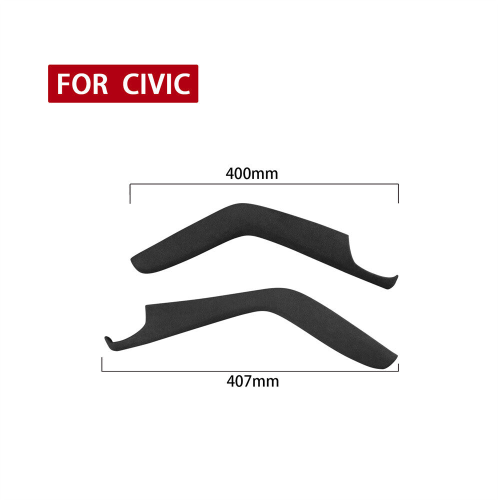 Suede Black Gray Central Control Gear Shift Side Trim for Honda for Civic 10th 16-21