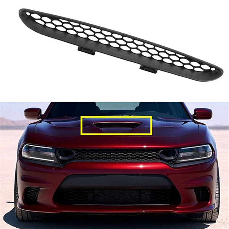 Car Front Hood Scoop Cover Center Grid Grille Trim Fit For 2015-20 for Dodge for Charger