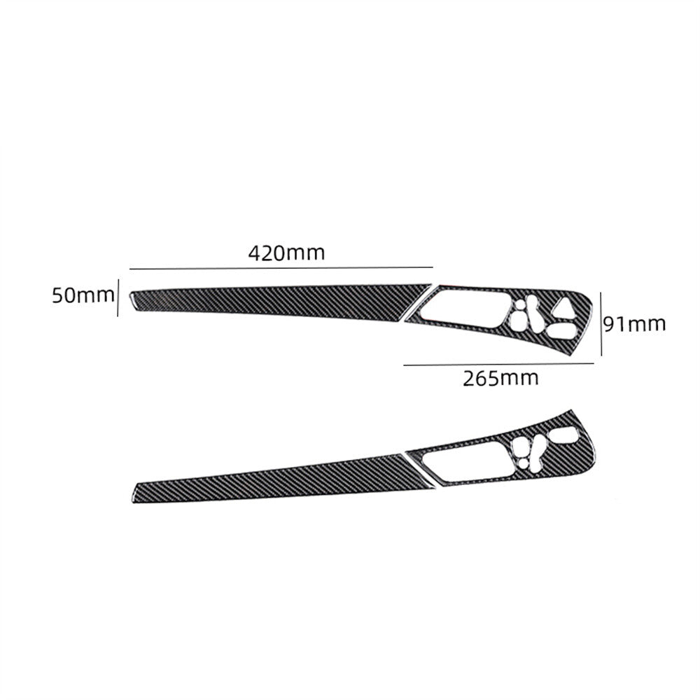 Carbon Fiber Interior Front Door Handle Panel Trim for Benz C Class W203 2005-07