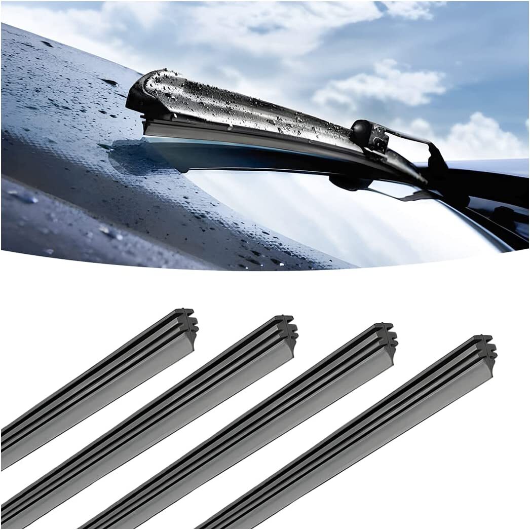 4-Pack 14-inch Car Frame Windshield Scraper Replacement Strips