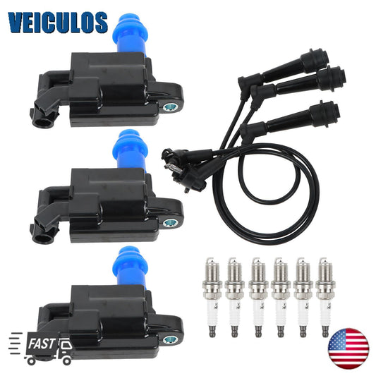 3 Ignition Coil, Wireset  6 Iridium Spark Plugs for 01-05 for Lexus GS300 UF228