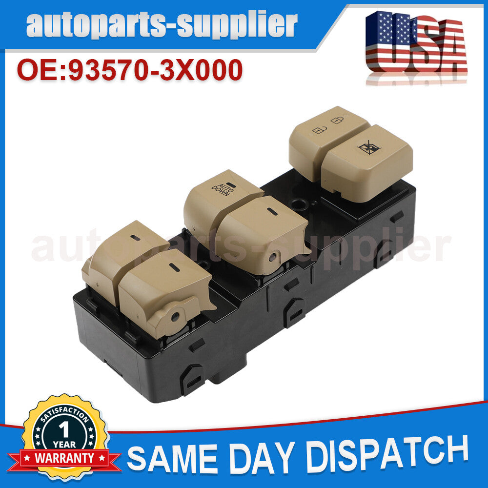 Beige main door and window power switch 93570-3X000, suitable for Hyundai for Elantra 2011-2015.