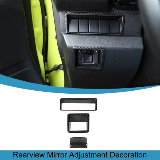 Carbon Fiber Rearview Mirror Adjustment Switch Cover Trim for Suzuki for Jimny 19-23