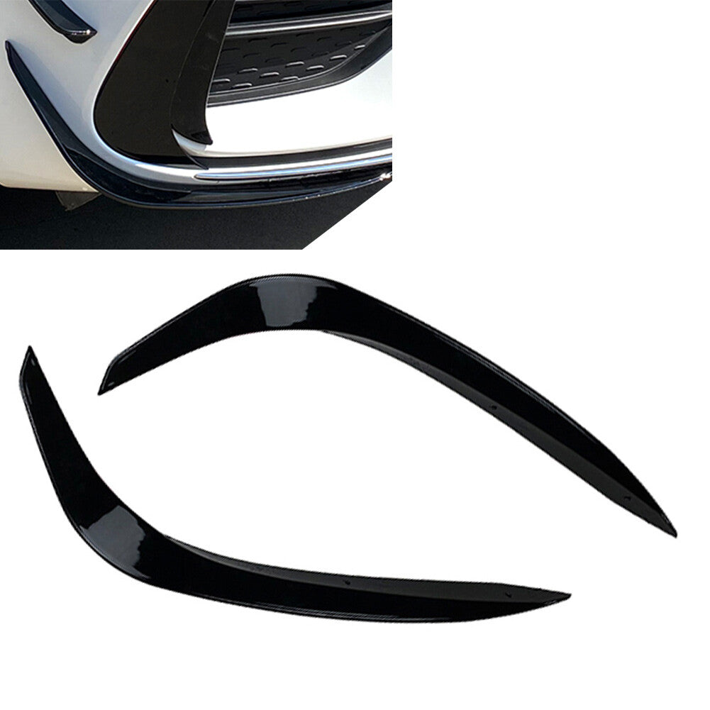 Black Front Bumper Fog light Spoiler Splitter Lip Fins for Mercedes-Benz W206