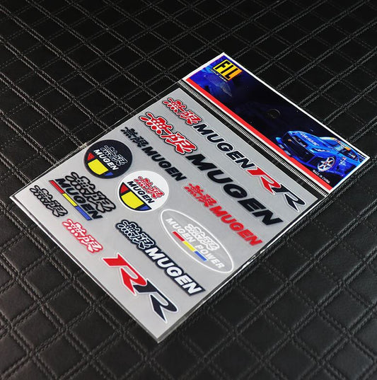 12-Piece Car Reflective Sticker Set, Badges, Decals, Vynils Mugen, for Nissan