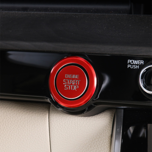 for Kia Carnival 2022-2023 Red One-Button Start Stop Button Ignition Switch Trim