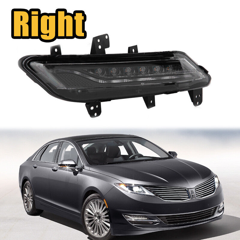 Applicable to for Lincoln MKZ 2013 - 2016 LED front fog lights with turn signals on the right side.