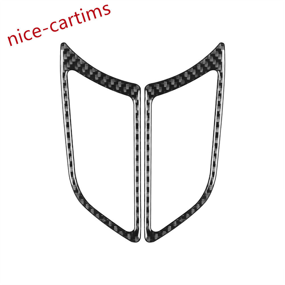 2¡ÁCarbon Fiber Front Door Speaker Panel Cover Fit for BMW 7 Series E38 1994-2001