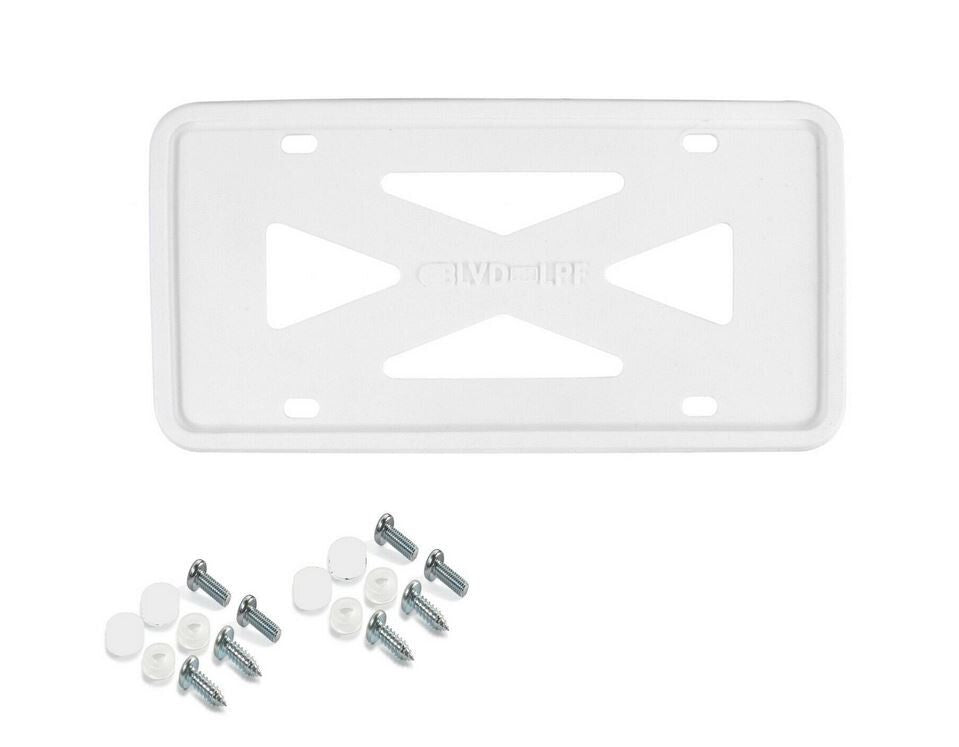 1 piece of white silicone car license plate frame cover cap rear boot  for ford