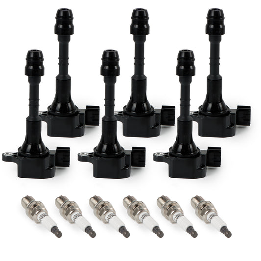 6PCS Ignition Coil+6X Iridium Spark Plugs for Nissan Frontier Pathfinder Maxima