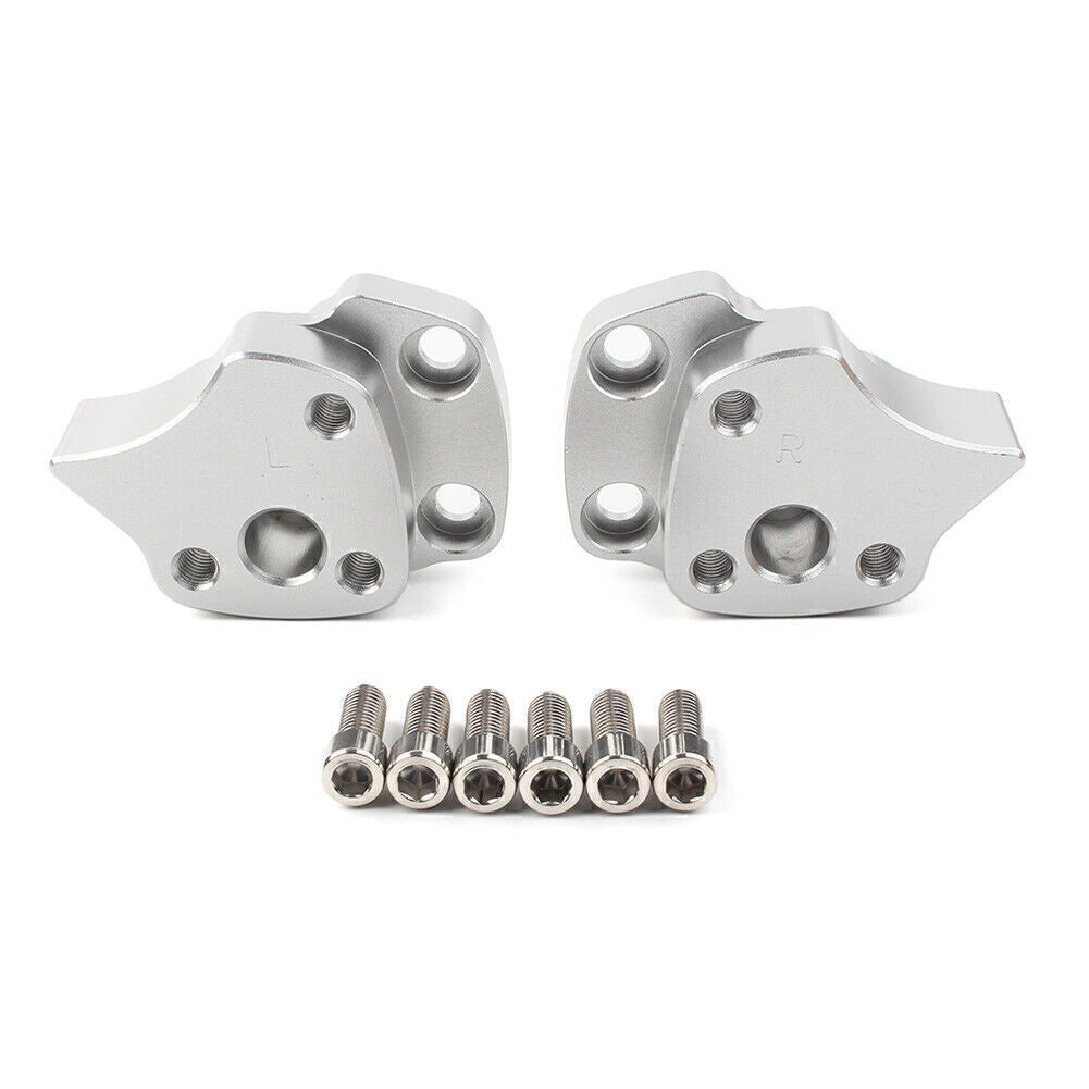 Handlebar Riser Spacers Silver Fit for Yamaha FJR1300 2001-05 Aluminum Motorcycle
