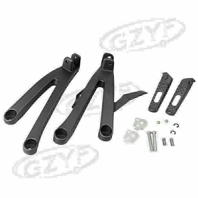Rear Passenger Footrest Foot Pegs Brackets for Honda CBR 600RR 2007 - 2011 Black