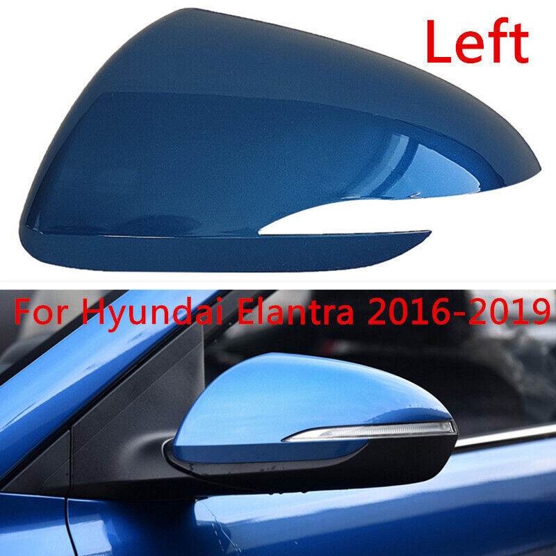 Blue Left Rearview Door Mirror Cover Shell Cap Fit for Hyundai for Elantra 2016-2019