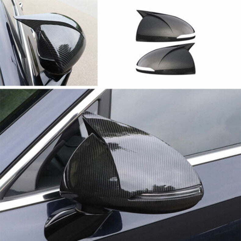 for Hyundai Sonata 2020-2023 Carbon Fiber Horn Side Rear View Mirror Cover Trim