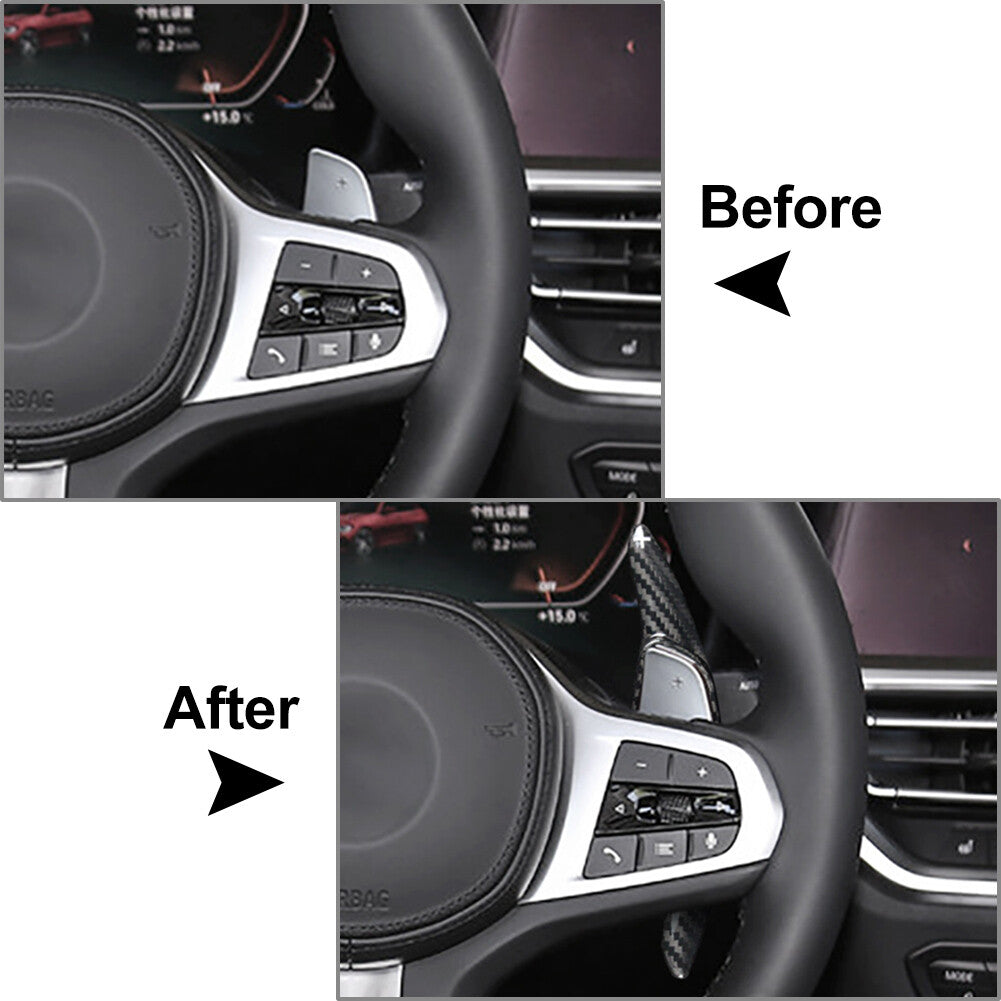 Carbon Fiber Steering Wheel Shift Paddle Shifter Extension for Hyundai LA Festa