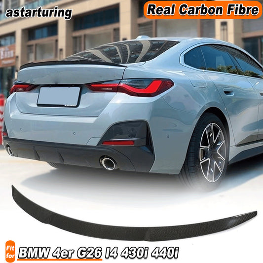 Fit for BMW G26 430i 440i I4 2021-2024 Real Carbon Fiber Rear Trunk Spoiler Wing