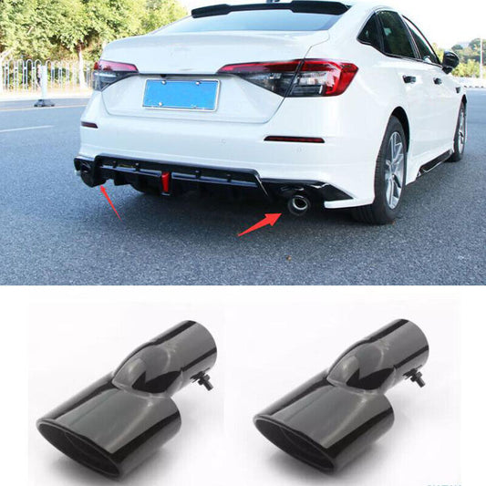 for HONDA for CIVIC 2022-2024 Car Rear Tail Exhaust Pipe Muffler Tips Black Titanium