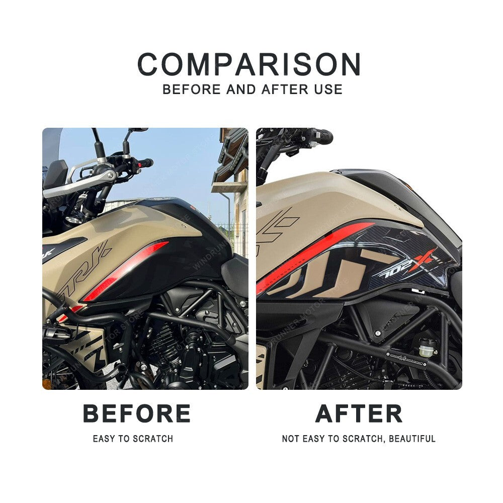 Tank Pad Resin Gel 3D Bike Protection Compatible With Benelli Trk 702