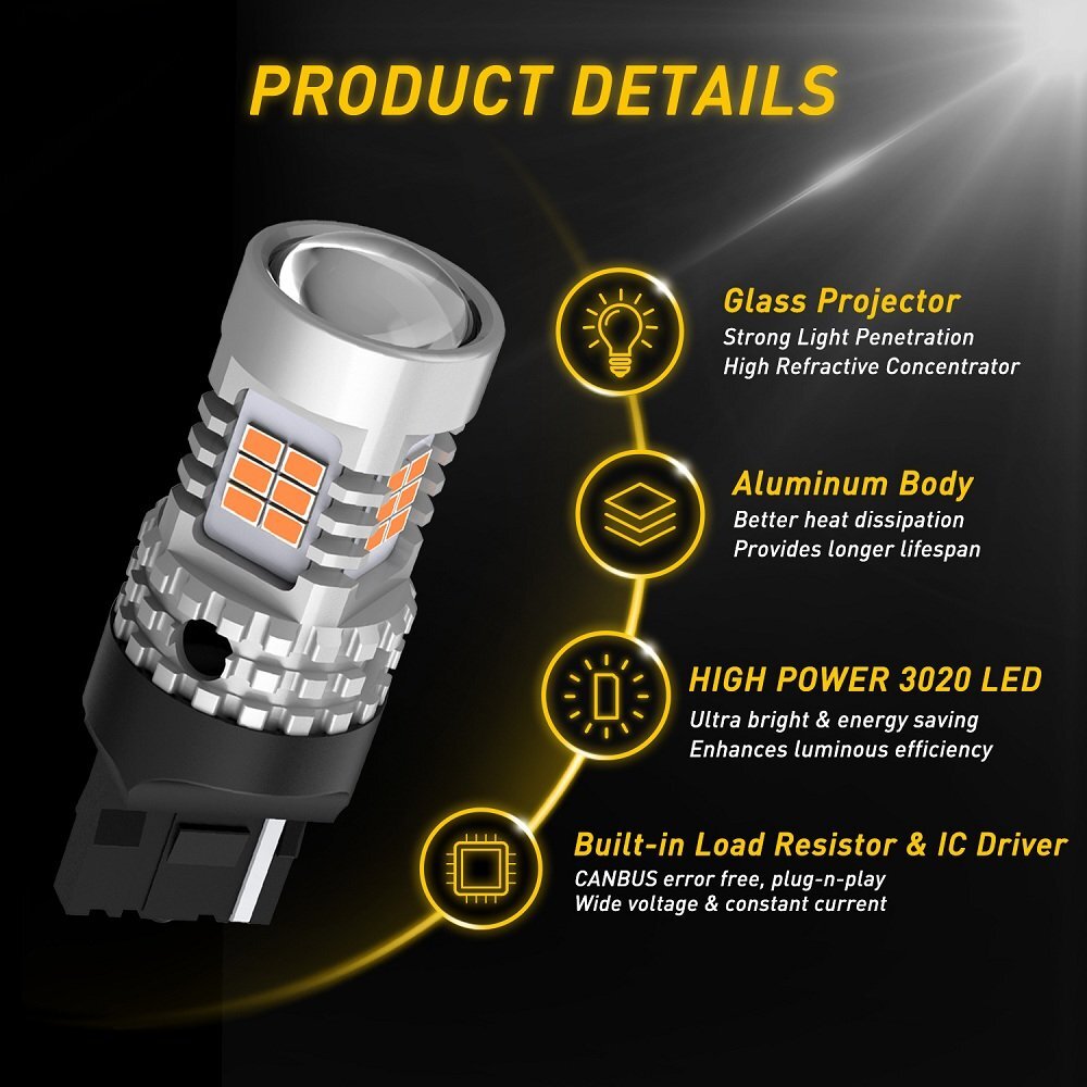 AUXITO 7443 7440 LED Bright Surface Lamp 4X