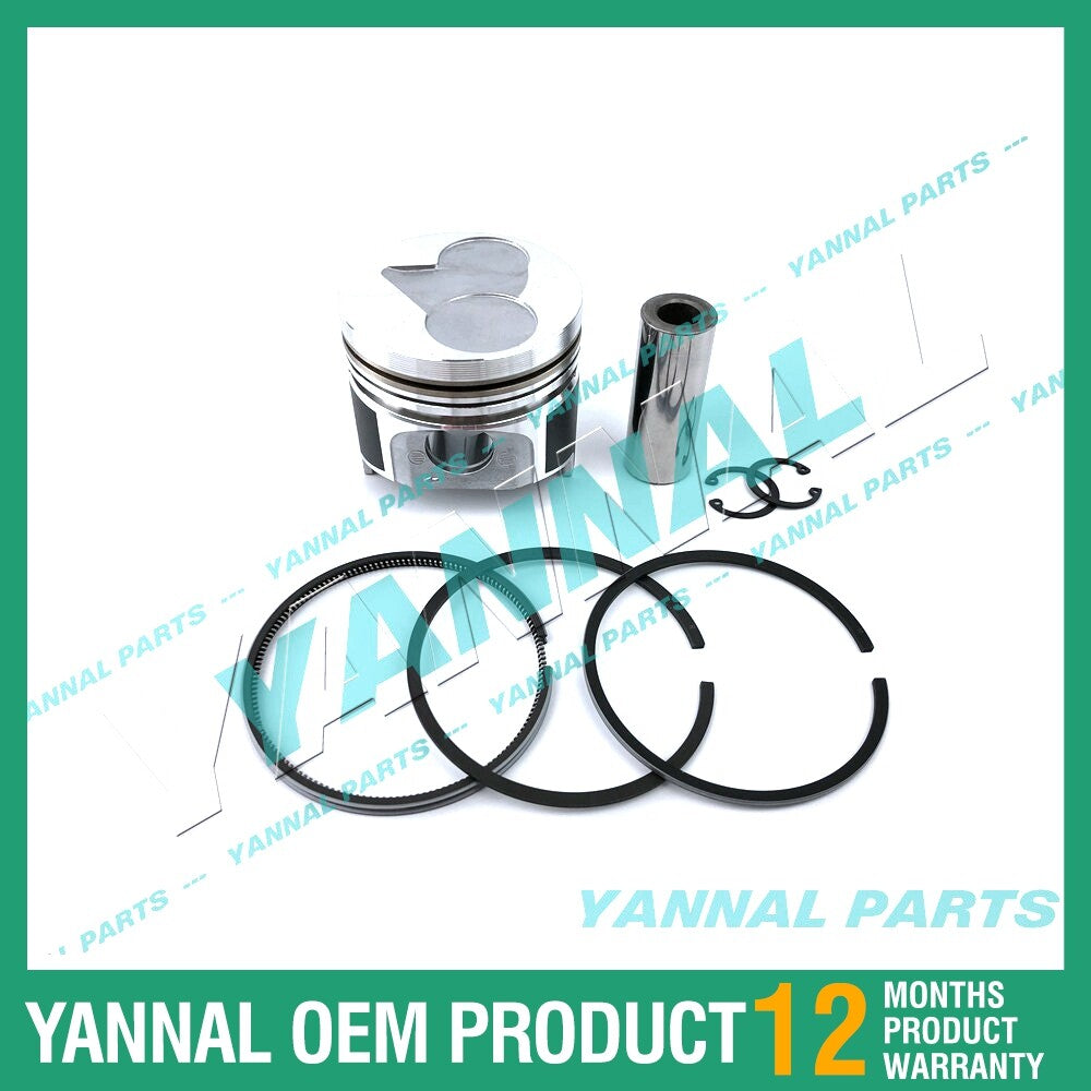 3-piece piston with piston rings + 0.5 mm for Kubota D905 engine (oversized)