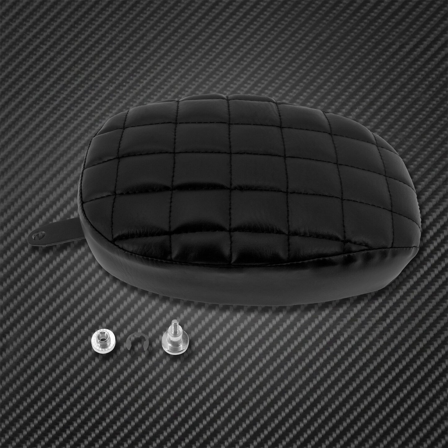 Black Rear Passenger Pillion Pad for Seat Fit for Harley Sportster 48 72 2010-2015