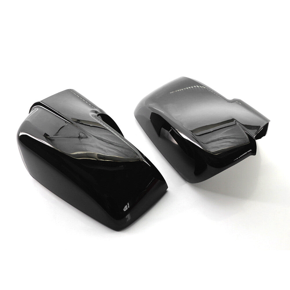 for Dodge for Ram 1500 2013-18 Pair Black Mirror Covers W/ Bottom Turn Signal Cutout