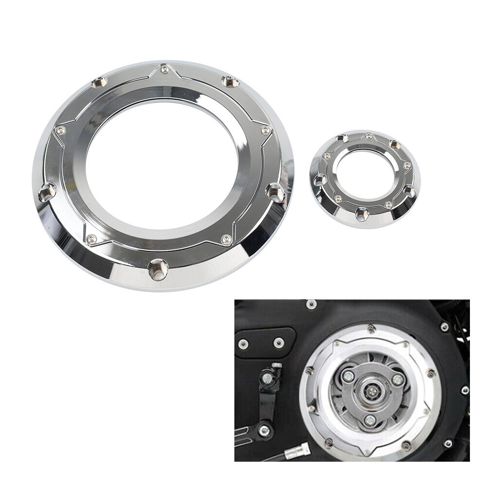 Clear Derby Timer Timing Cover for Harley Softail Dyna Touring Road Glide