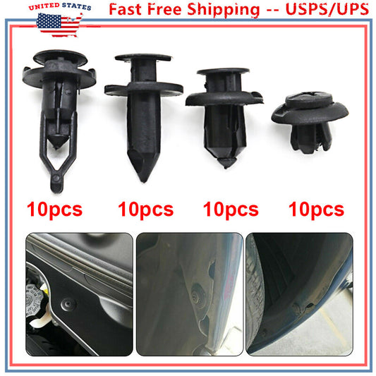40x Car Body Plastic Push Pin Rivet Wheelhouse Liner Fastener Trim Moulding Clip