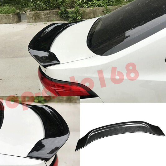 for Toyota for Corolla Sedan 2019-2023 Carbon ABS Rear Trunk Spoiler Lip Wing Cover