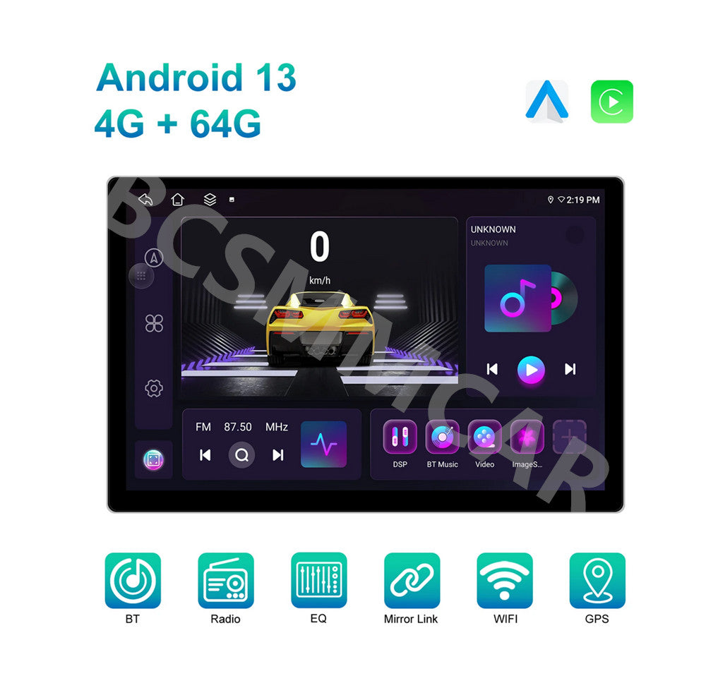 13.3 For Apple Carplay/Auto Android 13 Car Stereo GPS Navi Radio Wifi 4G+64G