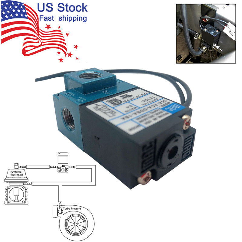 3 Port 5.4W Boost Control Solenoid Valve 12V Electronic Mac 35A-ACA-DDBA-1BA PWM