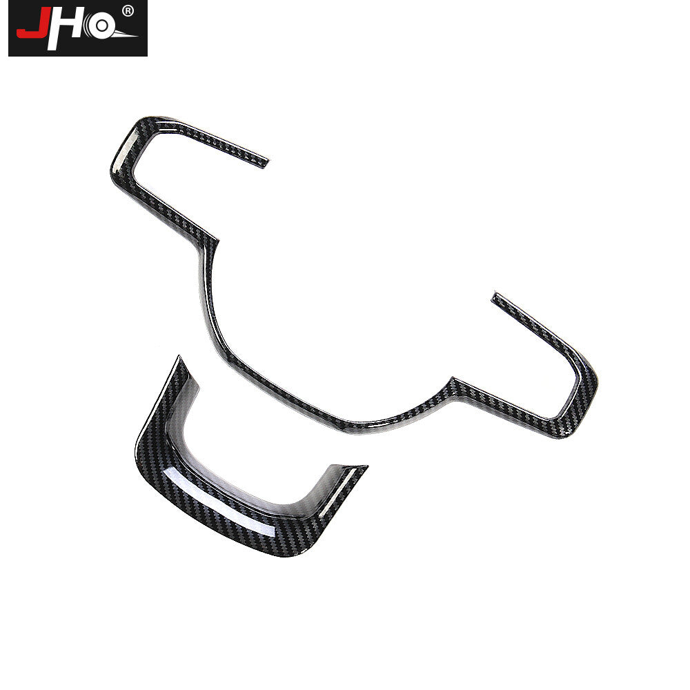 2pcs Steering Wheel Frame Trim Decor Cover for Dodge for Ram 1500 2019+ Carbon Fiber
