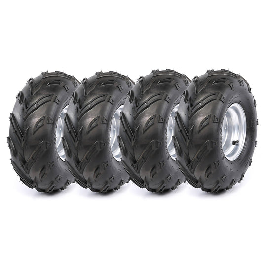 4PC 16x8-7 Front Rear Wheel Tyre Rim 4 Stud For Go Kart Ride on Mower ATV Quad