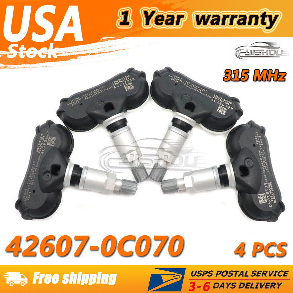 4PCS TPMS TIRE PRESSURE SENSOR for TOYOTA for SIENNA TUNDRA SEQUOIA 42607-0C070