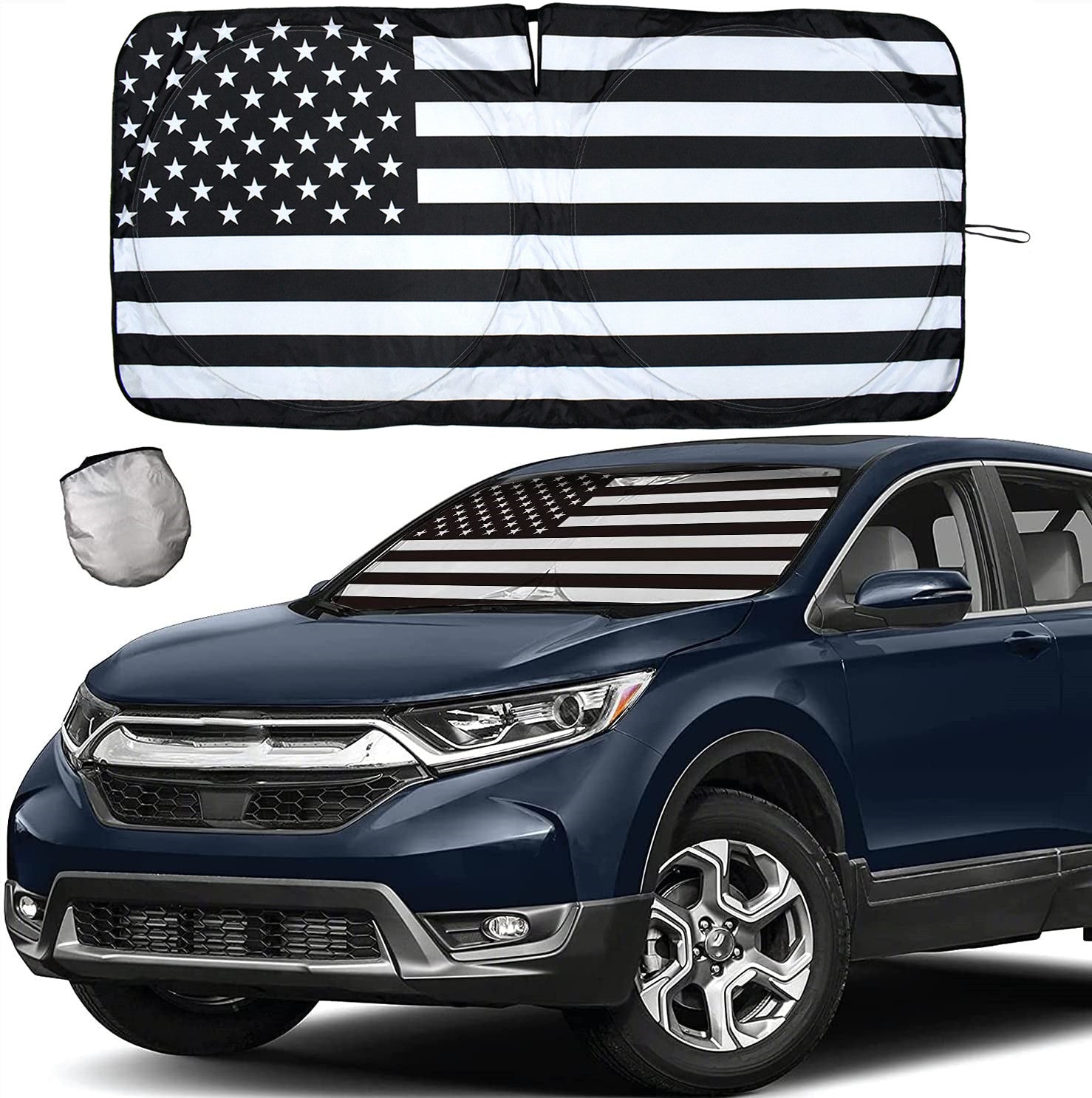 for Toyota Accessories US Flag Car Windshield Sun Shade Front Window Visor Cover
