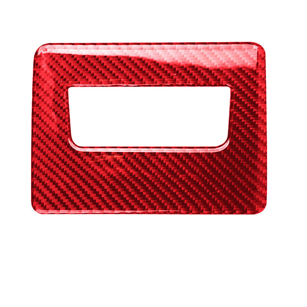 Red Carbon Fiber Interior Driver Side Storage Cover Trim for BMW X1 F48 2016-18