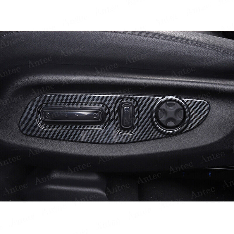 for Honda CR-V 2023-2024 Carbon Fiber for Seat Adjustment switch Panel Cover Trim 2x