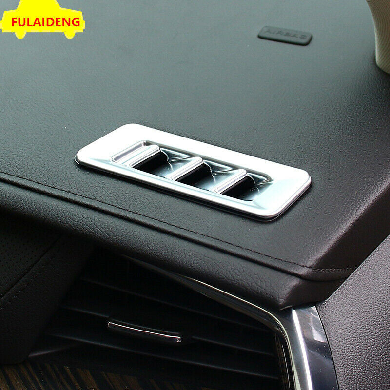 for Cadillac XT5 2017-2022 Silver Matte Dashboard Air Outlet Vent Frame Trim ABS