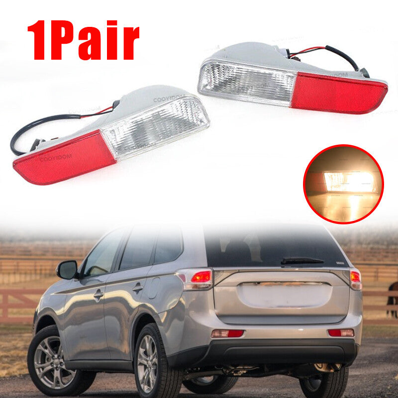 1Pair Rear Bumper Reflector Brake Light for Mitsubishi Outlander 2013 2014 2015