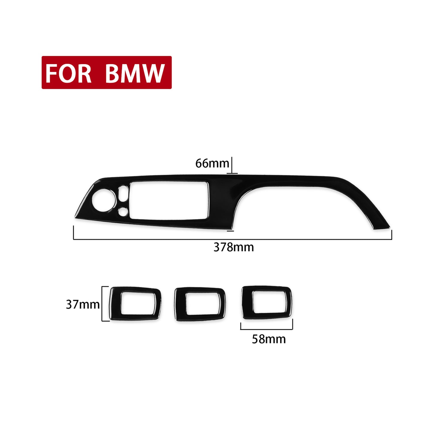 Sleek black door trim for BMW 3 Series E90, E92, E93 (2005-2012)