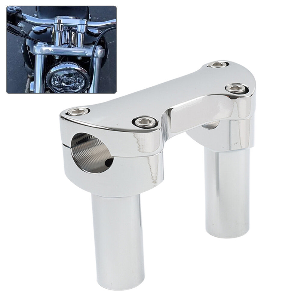 3.5 Straight Handlebar RiserTop Clamp Chrome FIT for Harley Dyna Tour Road Glide