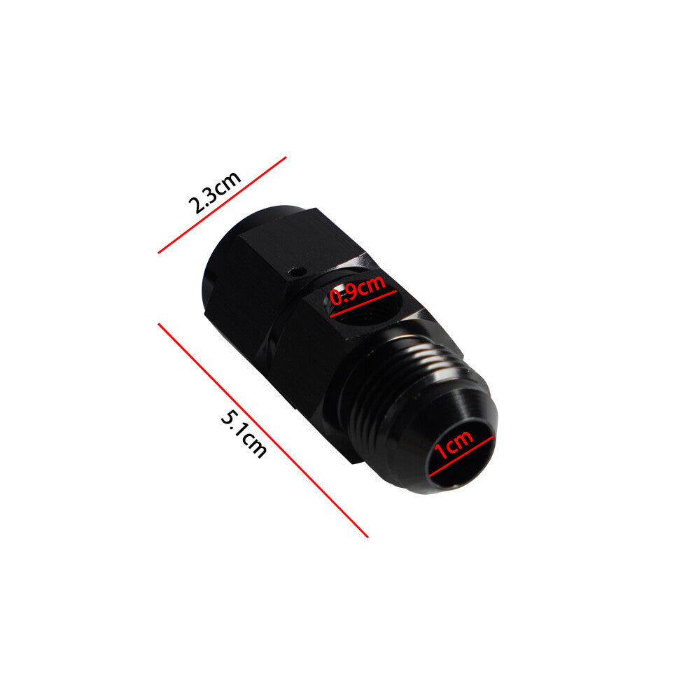 8AN Straight Fitting Adapter AN8 Male to Female 1/8NPT Gauge Port Fuel Hose