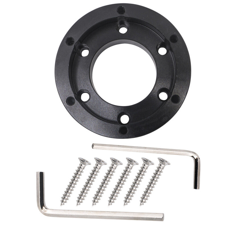 Refit 70mm/2.75-inch Racing Steering Wheel Wheel Adapter Aluminum Black