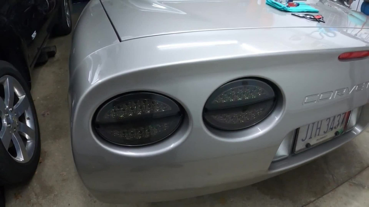 Suitable for 1997-2004 for Corvette C5 Halo LED taillights with brake lights and super flashing beams.