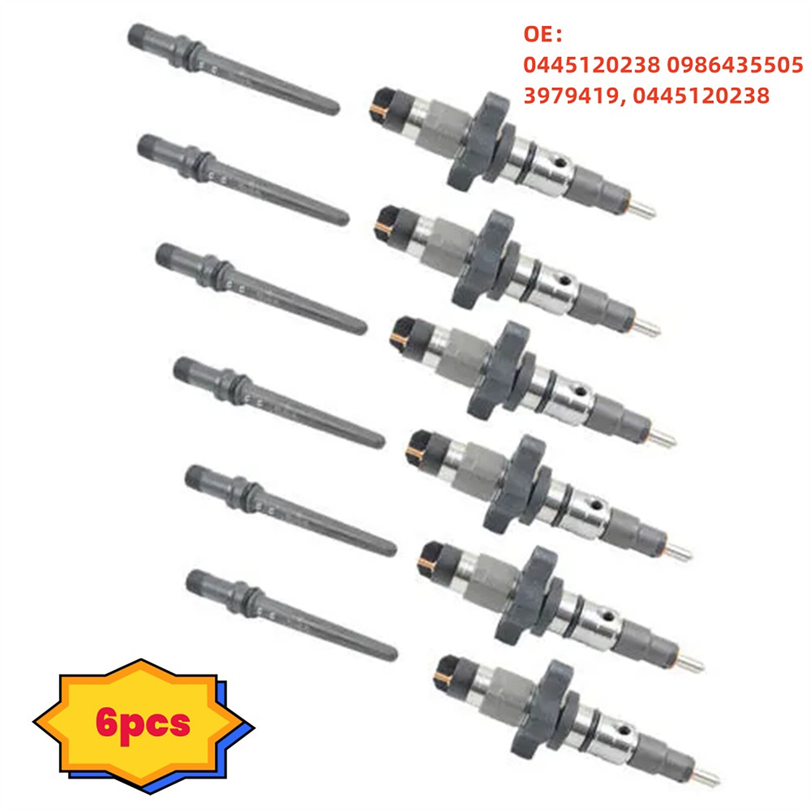 6 Fuel Injectors Accessories for Dodge Pick-up for Ram Trucks 5.9L Diesel Engine
